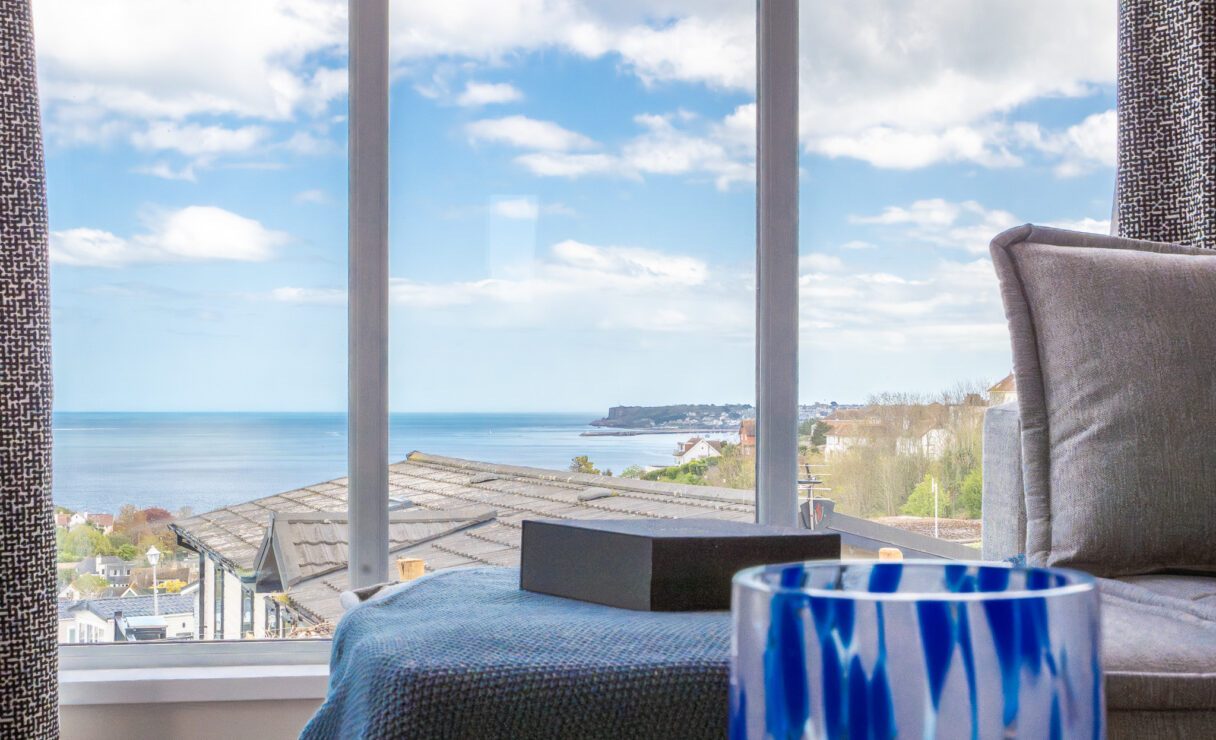 Victory View Lodge view from sofa