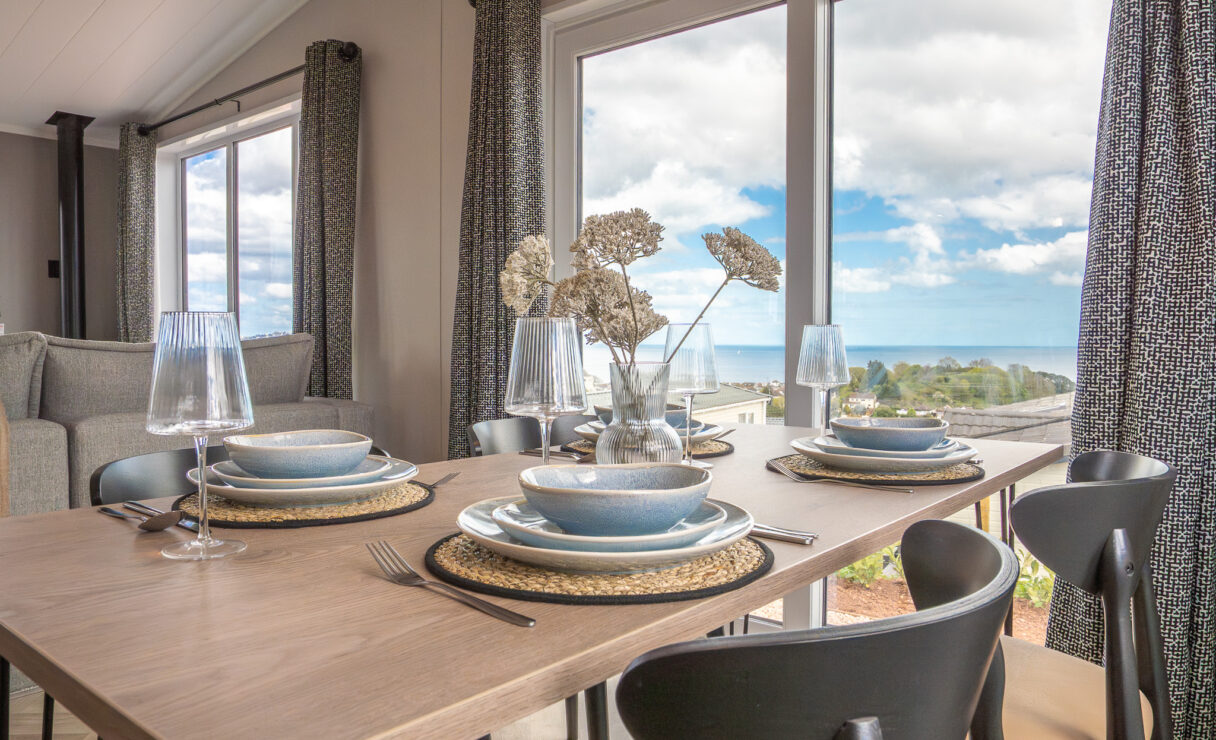 Victory View Lodge showing view from dining table