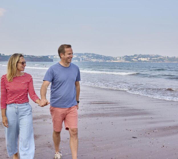 Couple walking on Beach
