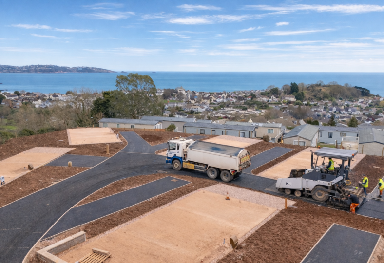 Harbour Heights laying tarmac