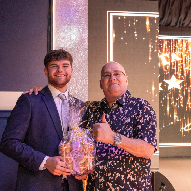 George with an owner