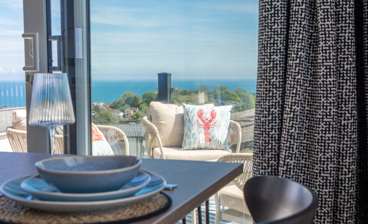 Victory View Lodge decking with seaview