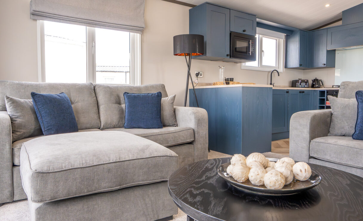 Victory Riverwood static caravan living area