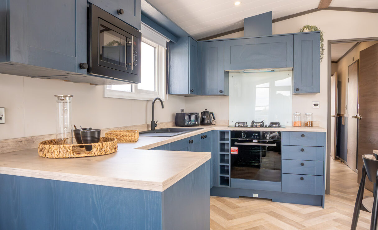 Victory Riverwood static caravan kitchen