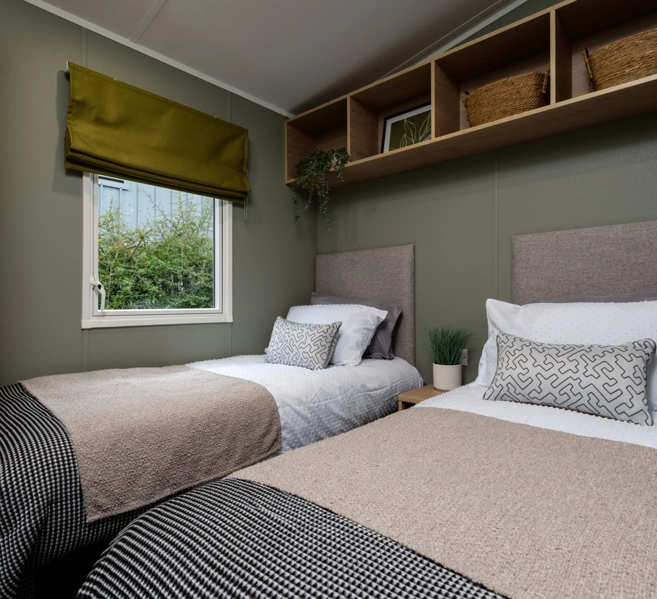 Victory Arlington static caravan twin bedroom