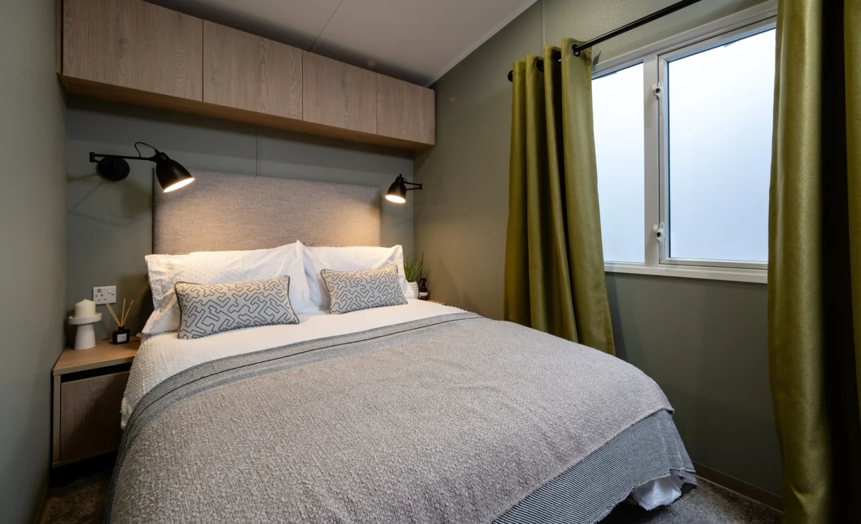 Victory Arlington static caravan main bedroom