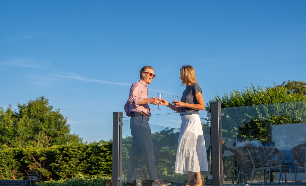 Couple on decking