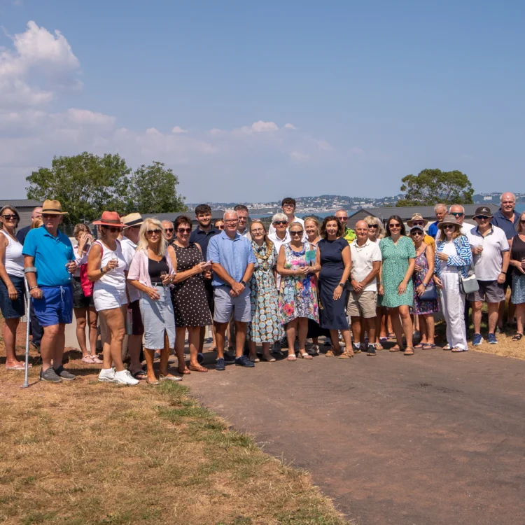 Celebrating the opening of Harbour Heights luxury lodge development with owners